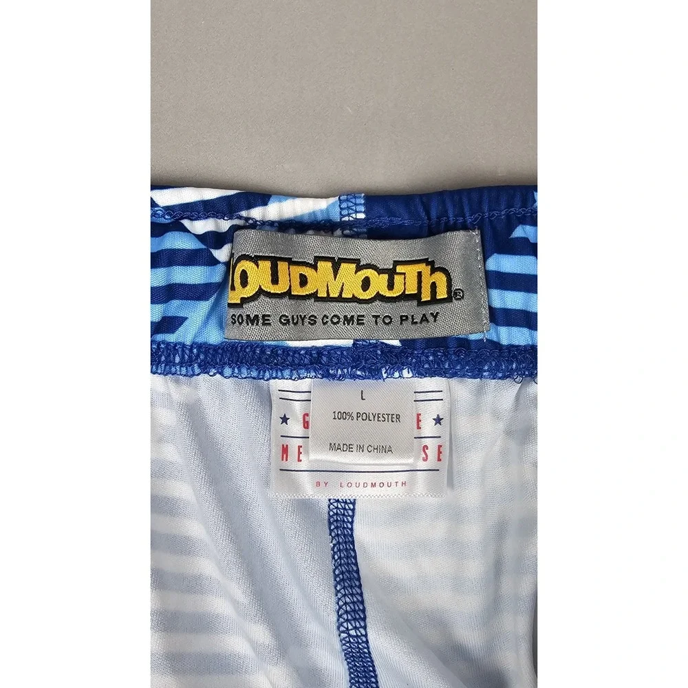 Loudmouth‎ Kansas City Royals Gym Shorts Mens Large Blue Plaid Baseball Sports